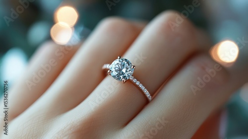 Jewelry ring mockup on a woman's hand, elegant engagement band showcase for product display. --ar 16:9 --style raw --stylize 250 --v 6.1 Job ID: d13c1a06-47e7-4f98-bc1d-608b52409adc