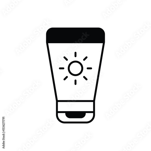 Sun Lotion Icon vector stock illustration