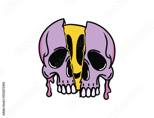 vector illustration of a skull