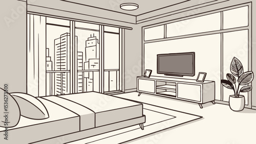 Poor mud home room interior cartoon backdrop pictures, village room inside vector