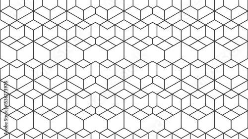 Geometric cube pattern background design seamless vector illustration art wallpaper style modern line drawing editable stock vector illustration