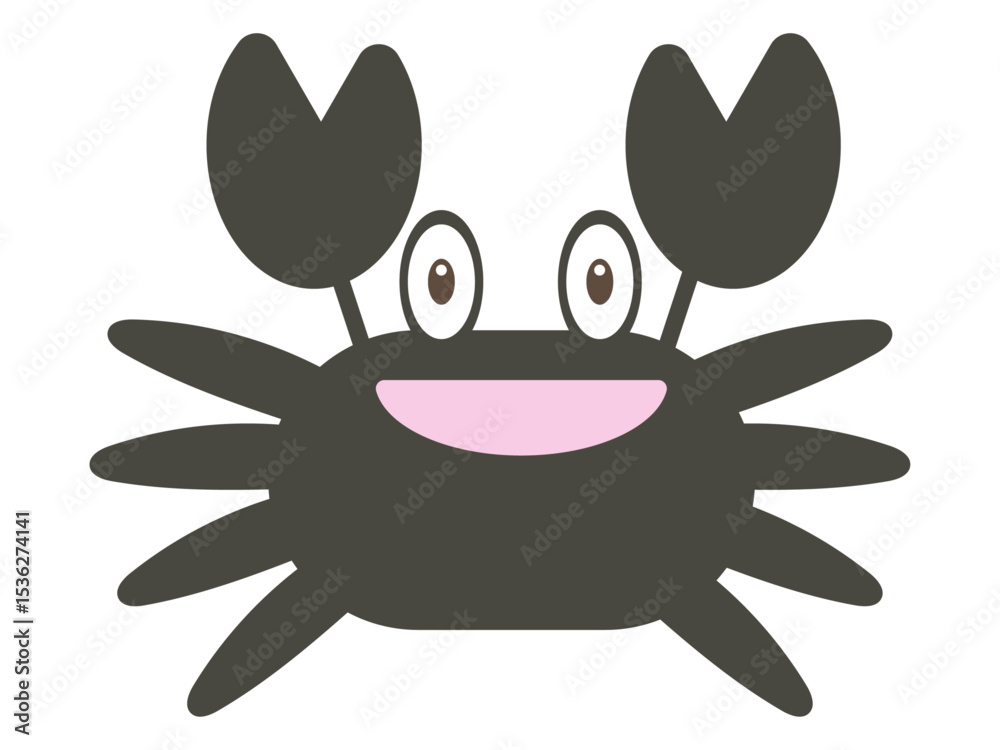 Fototapeta premium 夏の海の砂浜にピッタリのカニくん