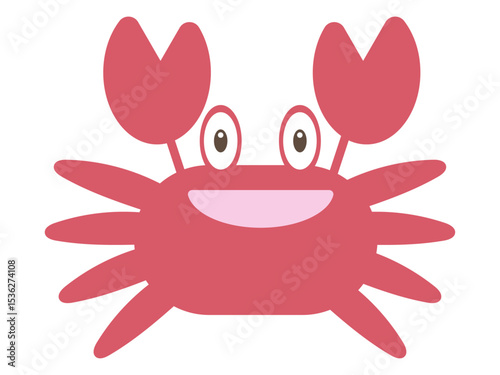 夏の海の砂浜にピッタリのカニくん