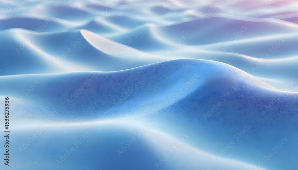 Obraz premium Snowy hills create a serene winter landscape with soft light