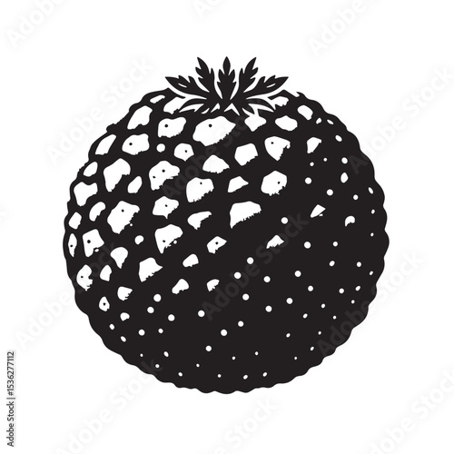 Black Falafel Silhouette Vector, High Quality Illustration on White Background