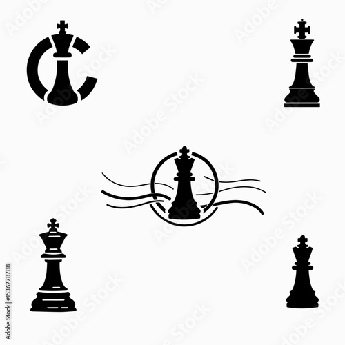 chess pieces vector