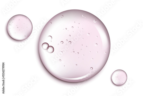 Sample of clear cosmetic product isolated on white background