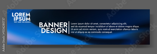 Modern banner design with a vibrant electric midnight blue background
