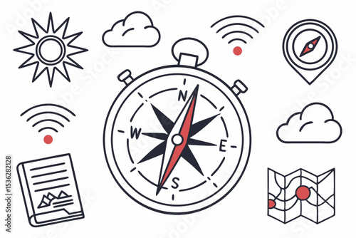 compass and target