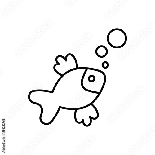 Fish Icon vector stock illustration