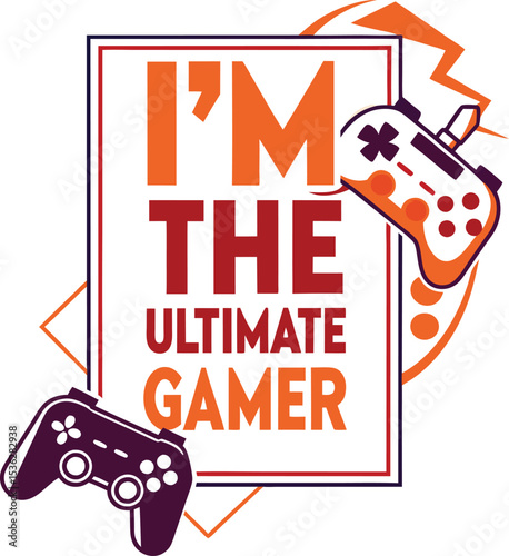 im the unlimited gammer typography tshirt design print ready eps cut file download