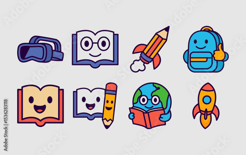 education mascot cartoon element