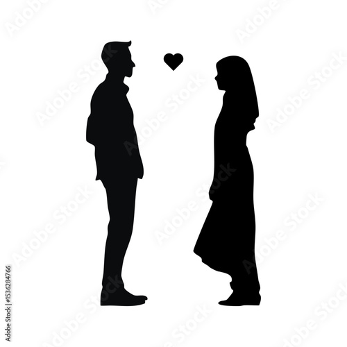 moslem couple silhouette