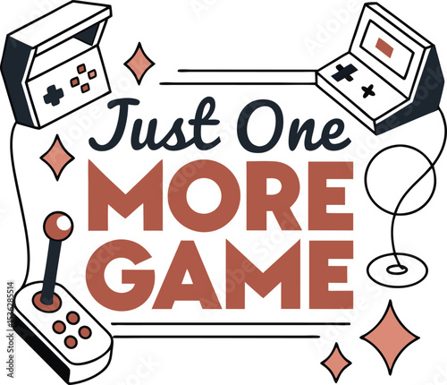 Just one more game typography design download 