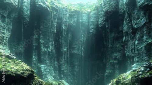 Deep Teal Gorge, Mysterious Cliffs