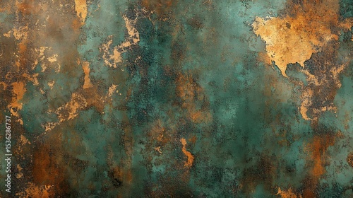 Map shapes, green, brown line design.