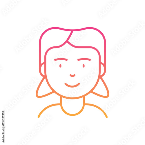 Female Child Icon vector