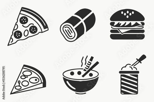 set of food icons