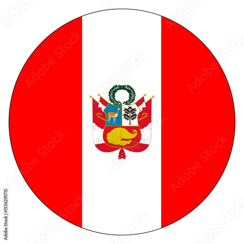 flag of Peru circle