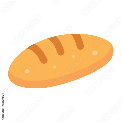 Bread roll cartoon vector icon flat illustration, bread clip art, clip art of bread, clip art for bread, mini baguette bread vector 