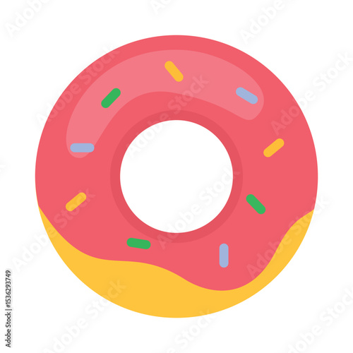 Donut cartoon vector icon flat illustration, donut clip art, donuts clip art, cute donut clip art, dougnut vector art