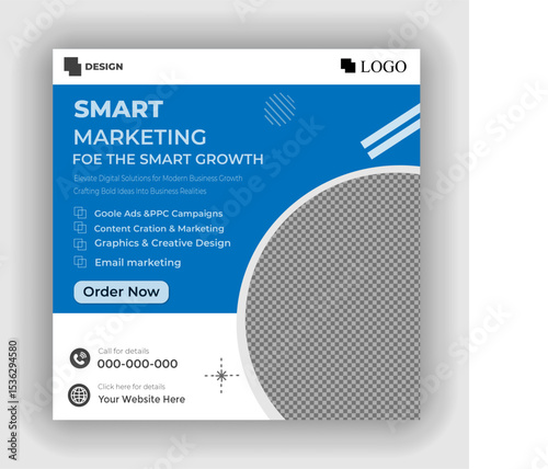 
Digital marketing web banner and social media post template

