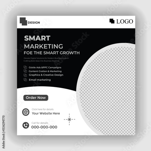 
Digital marketing web banner and social media post template
