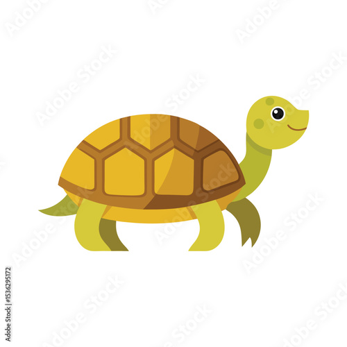 Flat and Minimal tortoises icon vector illustration on white 