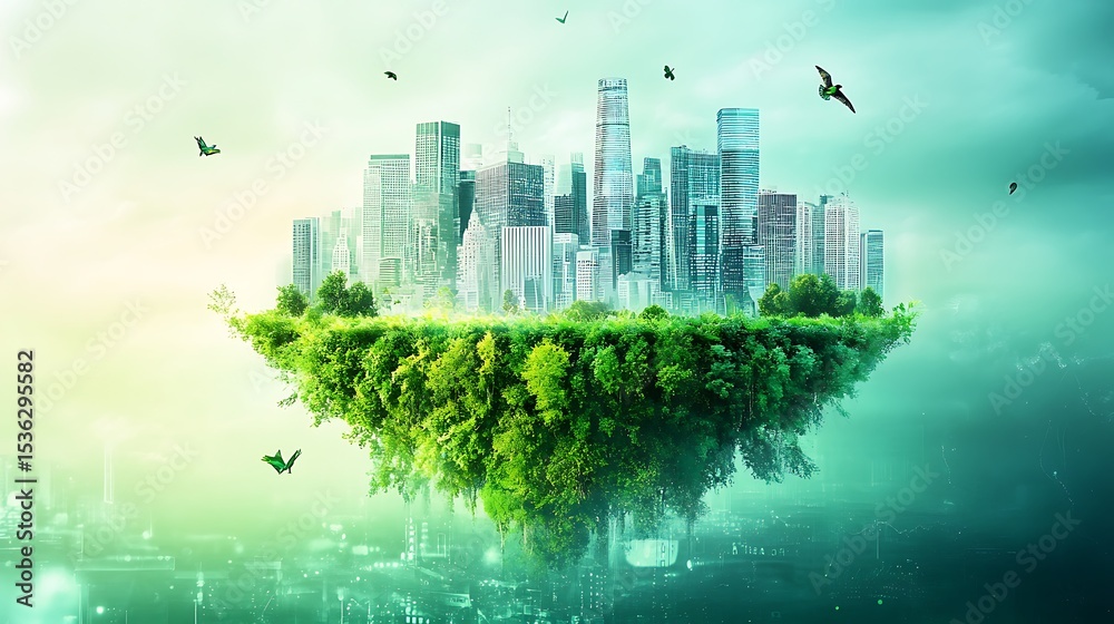 Fototapeta premium Floating sustainable city