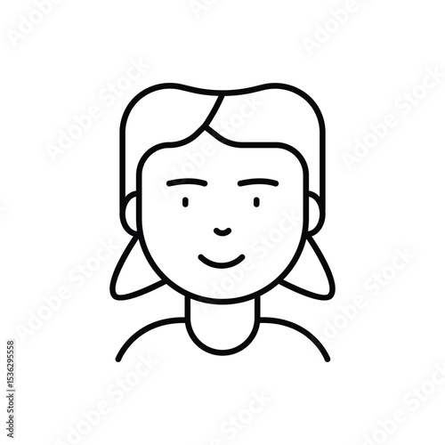 Female Child Icon vector
