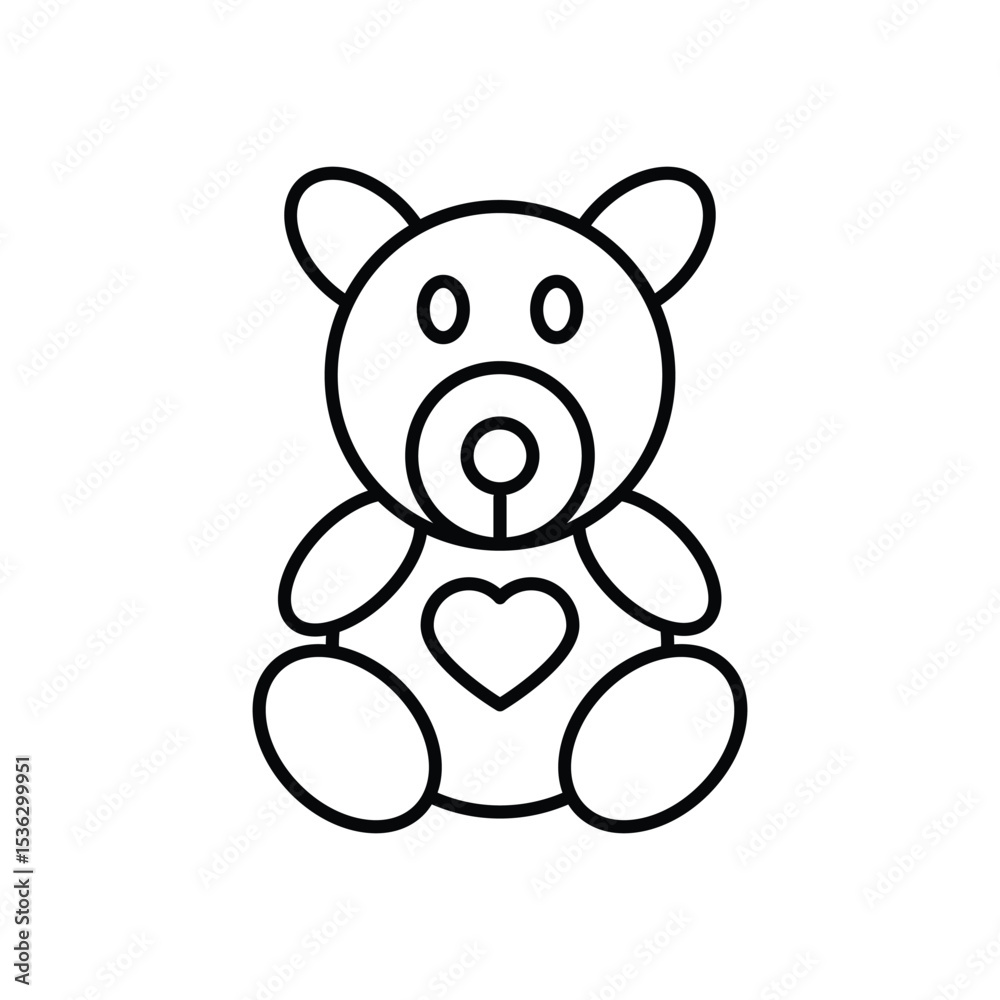 Fototapeta premium Teddy Bear Icon vector