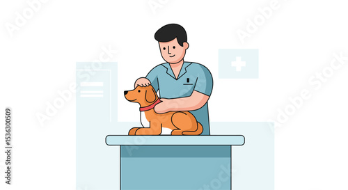Caring for Your Beloved Dog At Veterinary Clinic Routine Health Checkup Examination