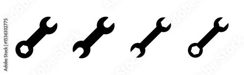 Wrench icon set. repair icon vector. tools icon vector