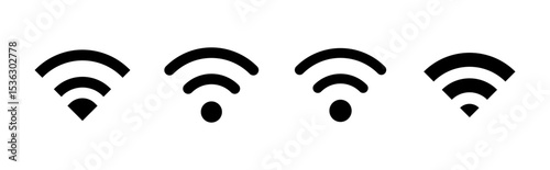 Wifi icon set. signal vector icon. Wireless  icon vector