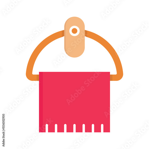 towel on hanger icon illustration