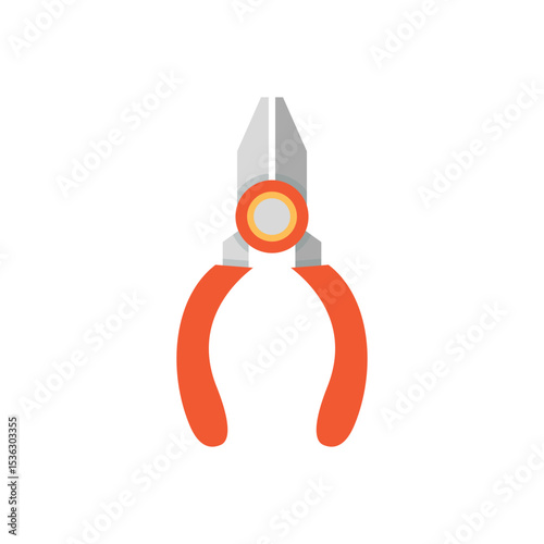 Pliers tool vector icon illustration