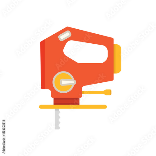electric jigsaw tool icon illustration