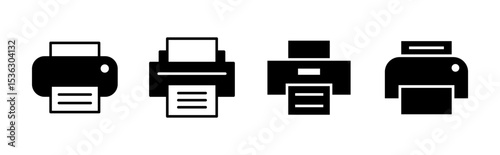 Print icon set. printer icon vector.