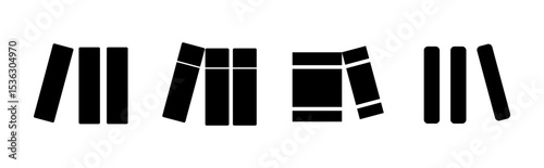 Library icon set. education icon vector