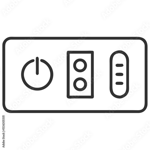 Control Panel Icon for Settings Interfaces, Technology Websites, System Configuration Materials and User Experience Design