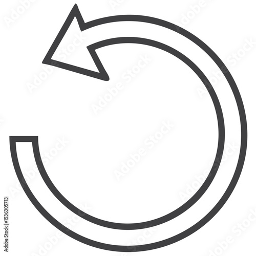Reload Arrow Icon for Website Interface Design, Mobile App Development, User Experience Elements, and System Refresh Visualization