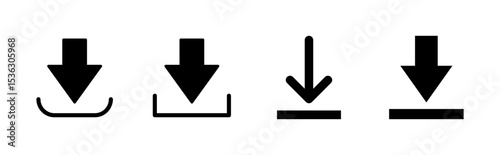 Download icon set. Download vector icon