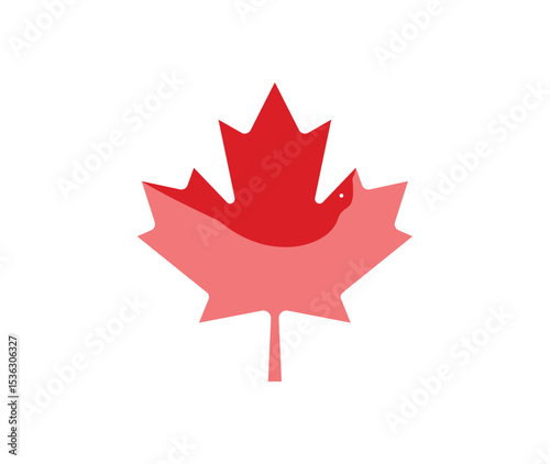 Canada sign bird design vector logo