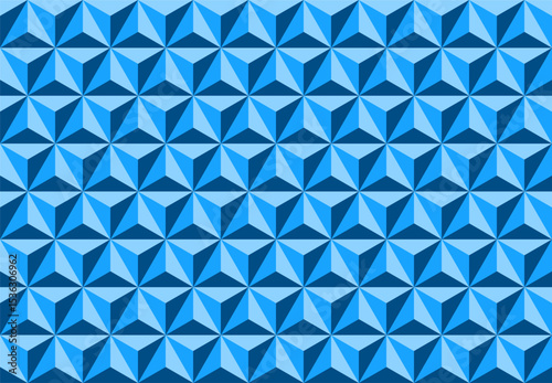 seamless vector geometric background with blue tones and 3D illusion