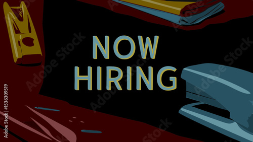 phrase now hiring advertises exciting job opportunities available now for many positions