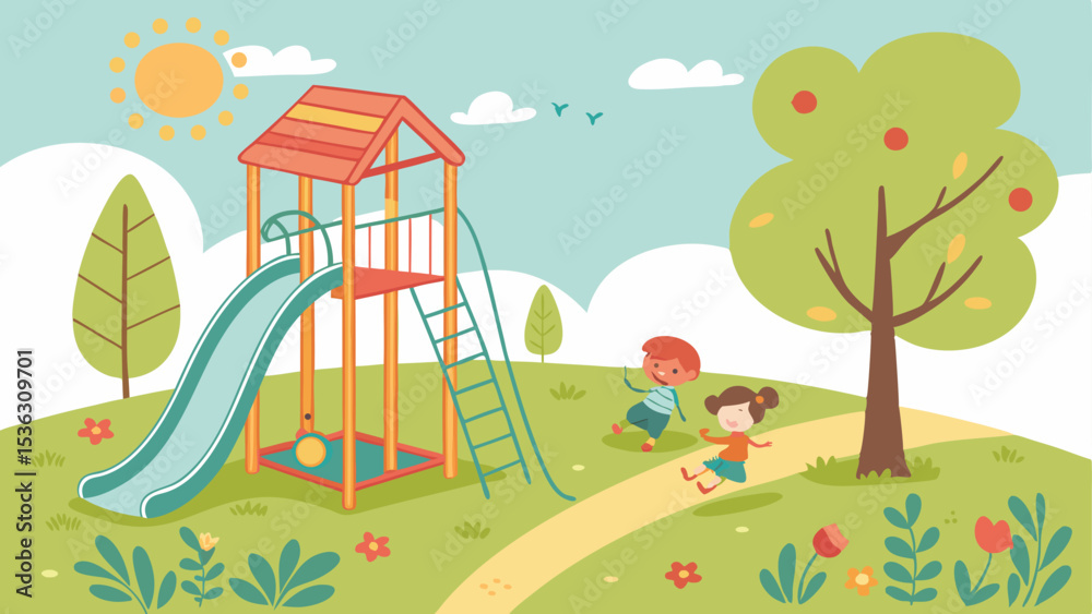 Fototapeta premium The park's playground