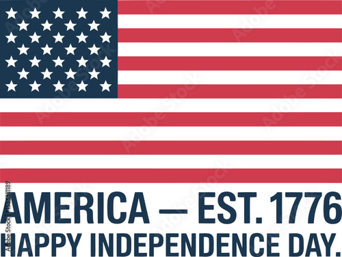 Minimal flame and torch symbol with call to keep liberty alive for historic celebration visual  