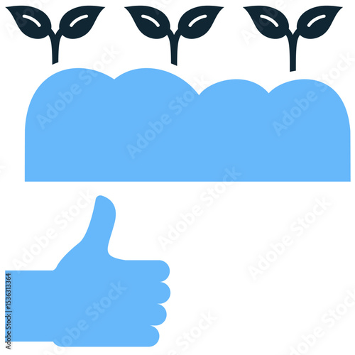 Organic farming icon vector showcasing natural and chemical-free agriculture. Ideal for illustrating sustainable food systems, eco-friendly produce, and healthy living practices.