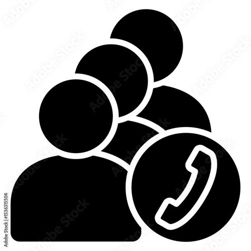 Call Queue glyph, mini illustration icon. use for modern concept, print, UI, UX kit, web and app development. Vector related to product offering, marketing, business.