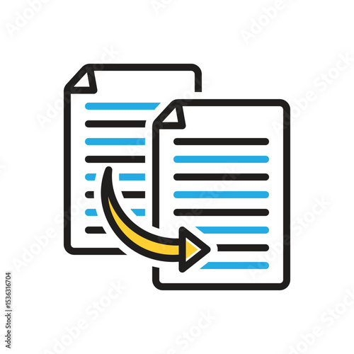 Multi color icon for copy